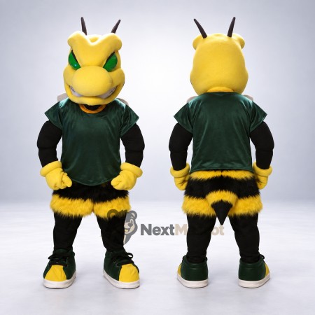 Wasp Mascot Costume - Green Shirt Wasp Mascot Costume - Green Shirt