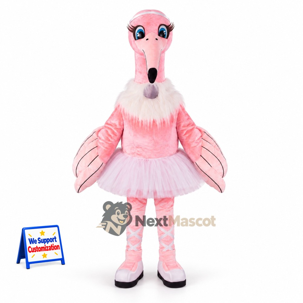 Flamingo Mascot Costume - Pink Tutu Flamingo Mascot Costume - Pink Tutu