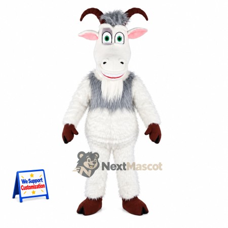 Goat Mascot Costume - White Goat Mascot Costume - White