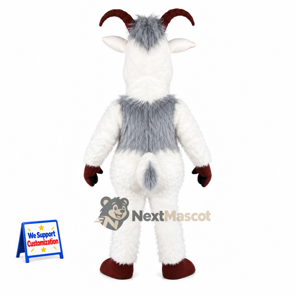 Goat Mascot Costume - White Goat Mascot Costume - White
