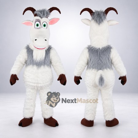 Goat Mascot Costume - White Goat Mascot Costume - White