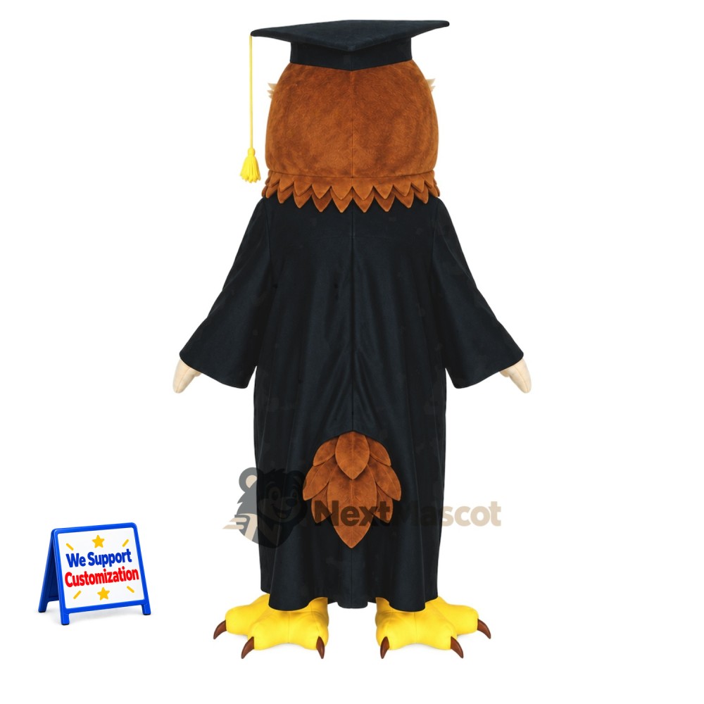 Owl Mascot Costume - Graduation Style for Parades Owl Mascot Costume - Graduation Style for Parades