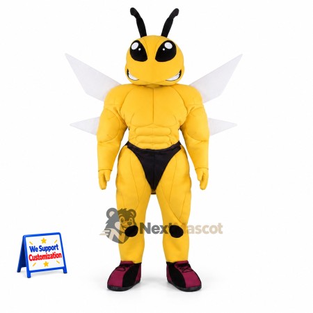 Wasp Mascot Costume - Muscular Wasp Mascot Costume - Muscular