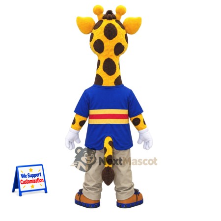 Giraffe Mascot Costume - Striped Shirt Giraffe Mascot Costume - Striped Shirt