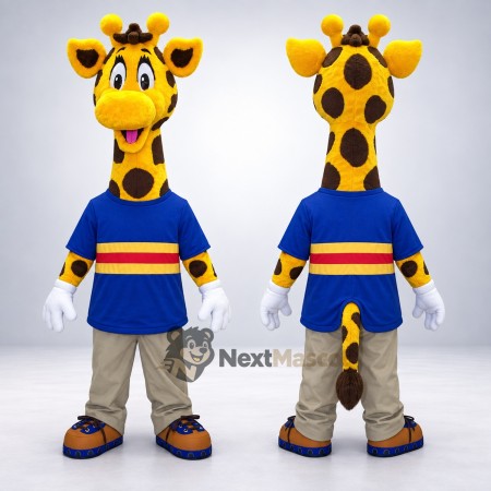 Giraffe Mascot Costume - Striped Shirt Giraffe Mascot Costume - Striped Shirt