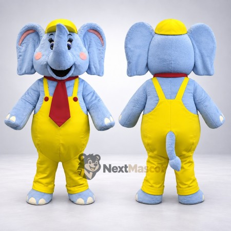 Elephant Mascot Costume - Yellow Overalls Elephant Mascot Costume - Yellow Overalls