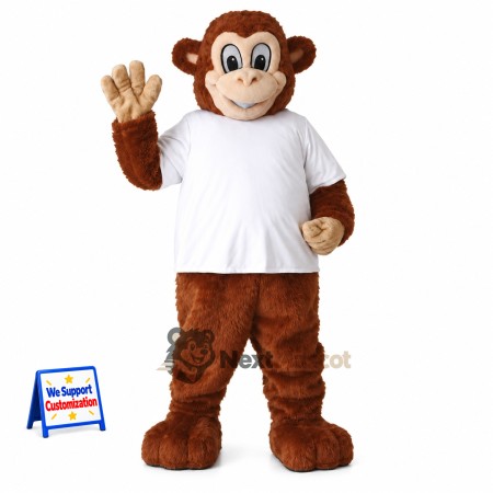 Monkey Mascot Costume - White Shirt Monkey Mascot Costume - White Shirt