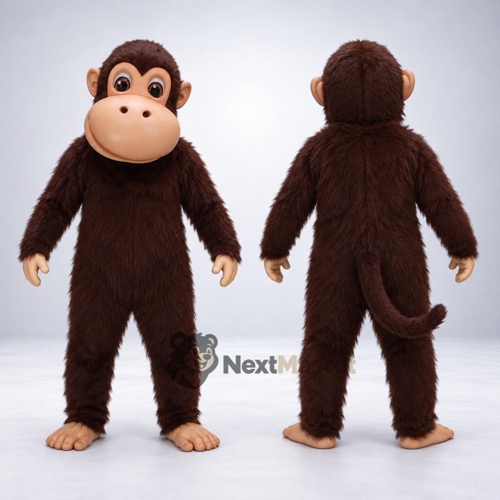 Monkey Mascot Costume - Brown Monkey Mascot Costume - Brown