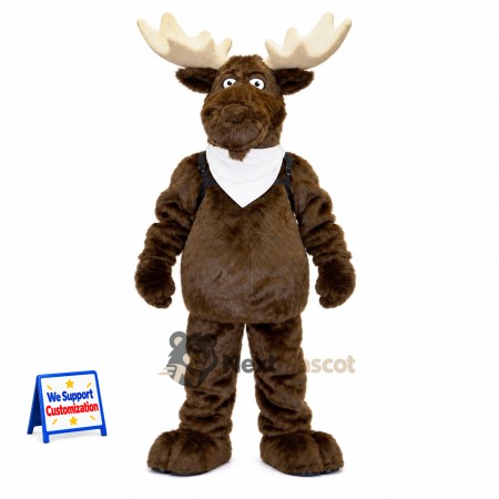 Moose Mascot Costume - Brown for Parades Moose Mascot Costume - Brown for Parades