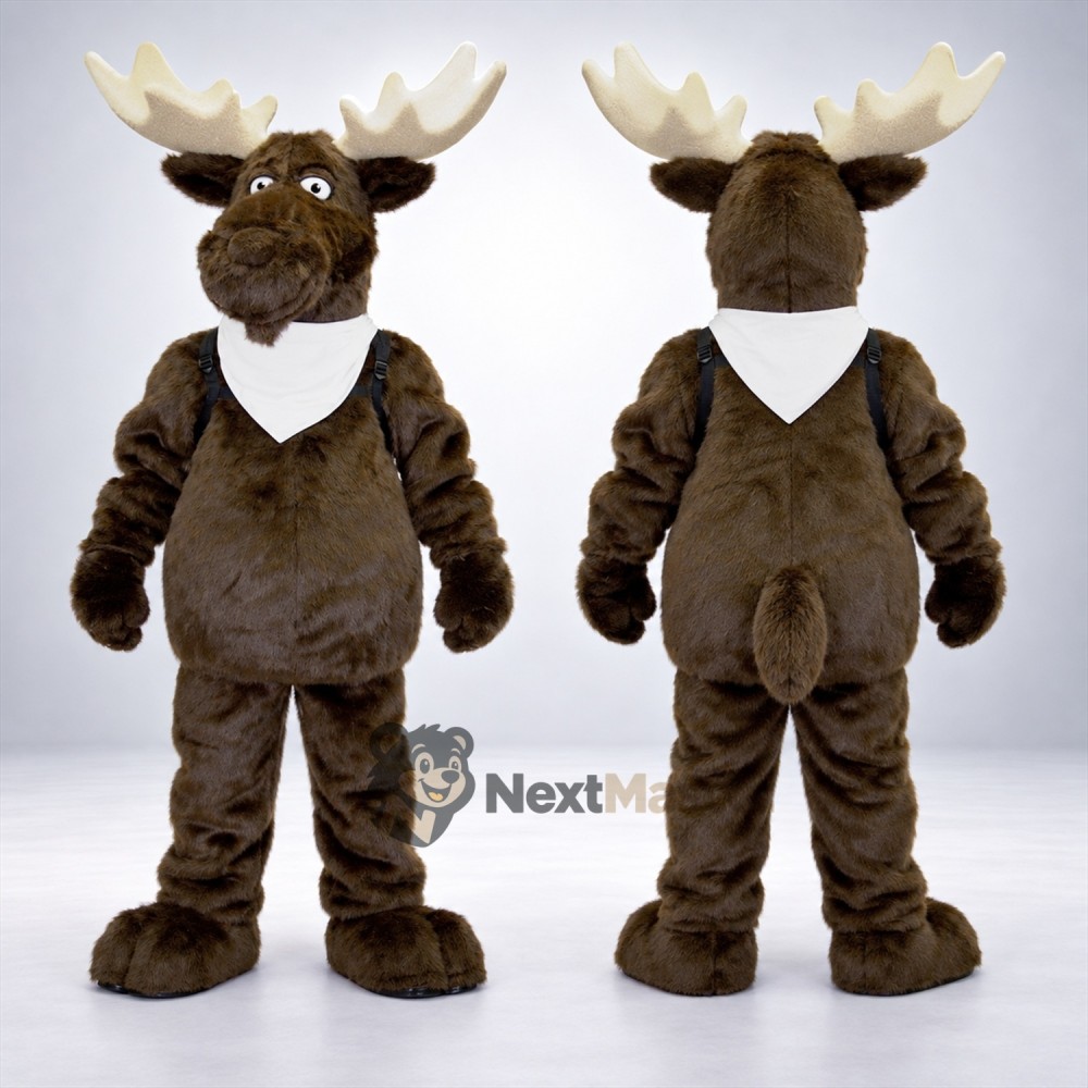 Moose Mascot Costume - Brown for Parades Moose Mascot Costume - Brown for Parades