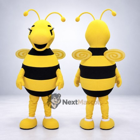 Bee Mascot Costume - Yellow, Yellow Wings Bee Mascot Costume - Yellow, Yellow Wings