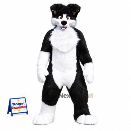 Dog Mascot Costume - Black and White Dog Mascot Costume - Black and White