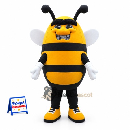 Bee Mascot Costume - Yellow, White Gloves Bee Mascot Costume - Yellow, White Gloves