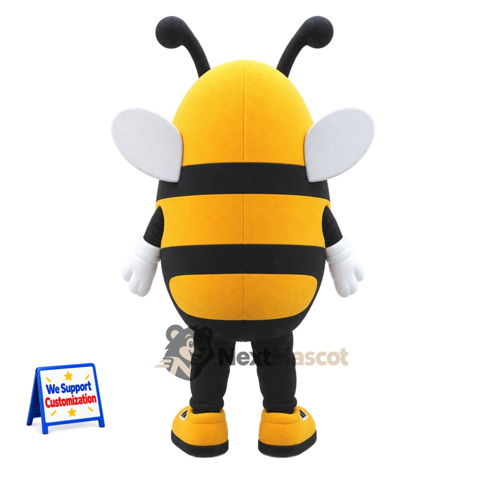 Bee Mascot Costume - Yellow, White Gloves Bee Mascot Costume - Yellow, White Gloves