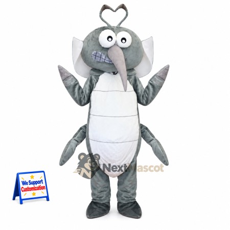 Mosquito Mascot Costume - Gray Mosquito Mascot Costume - Gray