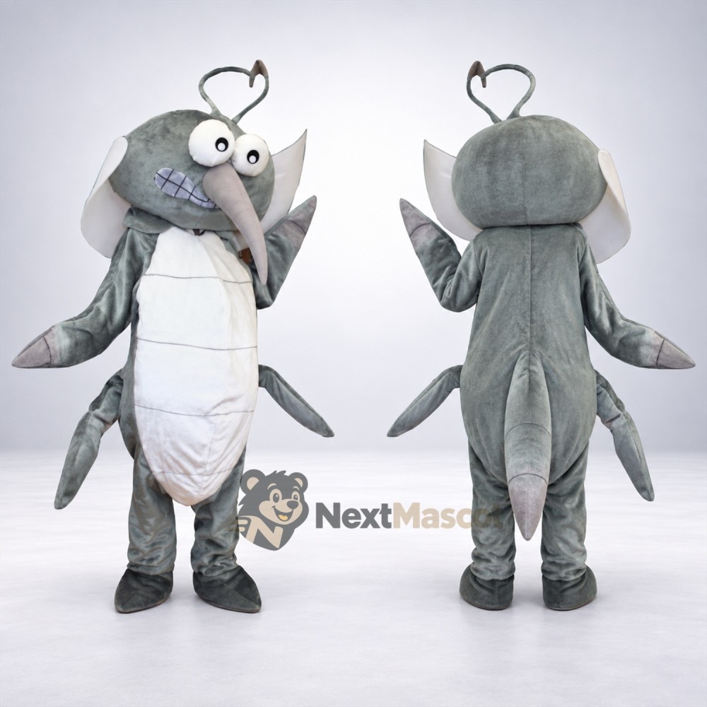 Mosquito Mascot Costume - Gray Mosquito Mascot Costume - Gray