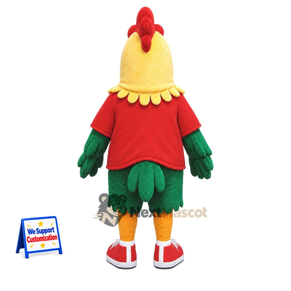 Rooster Mascot Costume - Red Shirt Rooster Mascot Costume - Red Shirt