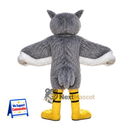 Owl Mascot Costume - Gray for Parades