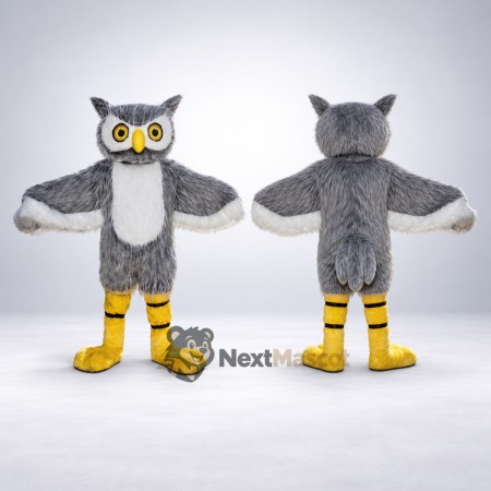 Owl Mascot Costume - Gray for Parades