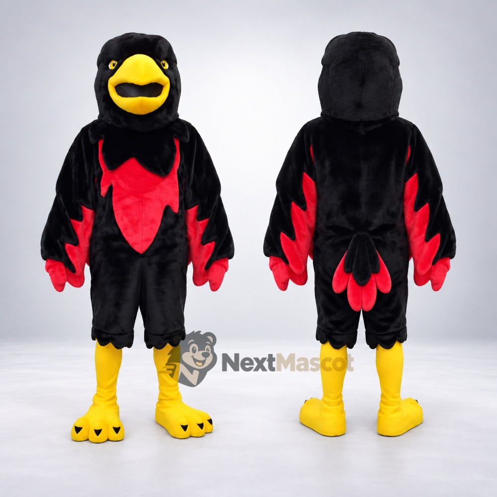 Bird Mascot Costume - Black for Parades Bird Mascot Costume - Black for Parades