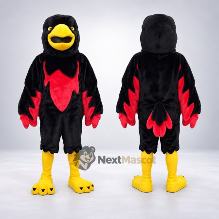 Bird Mascot Costume - Black for Parades Bird Mascot Costume - Black for Parades