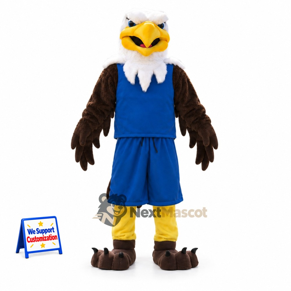 Eagle Mascot Costume - Blue Uniform Eagle Mascot Costume - Blue Uniform