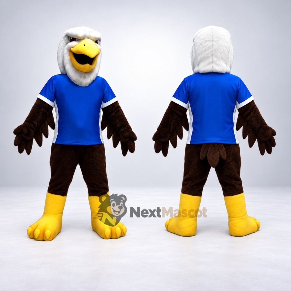 Bald Eagle Mascot Costume - Blue Shirt Bald Eagle Mascot Costume - Blue Shirt