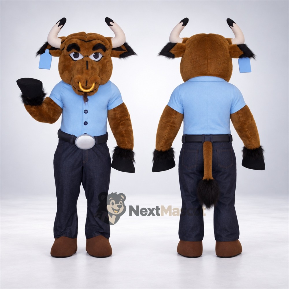 Bull Mascot Costume - Police Style Bull Mascot Costume - Police Style