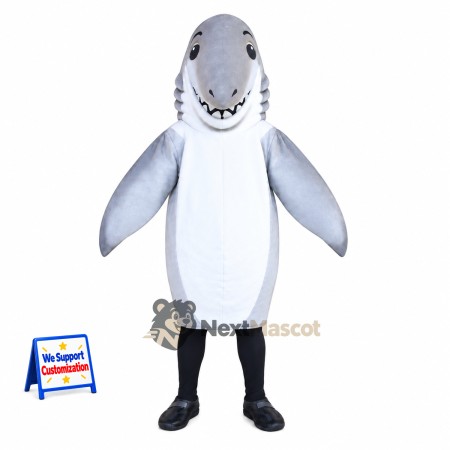 Shark Mascot Costume - Gray for Aquarium Events Shark Mascot Costume - Gray for Aquarium Events