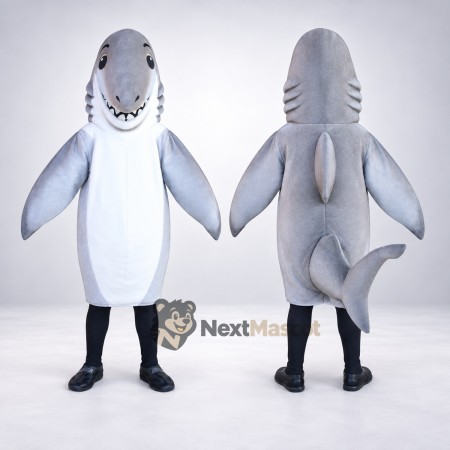Shark Mascot Costume - Gray for Aquarium Events Shark Mascot Costume - Gray for Aquarium Events
