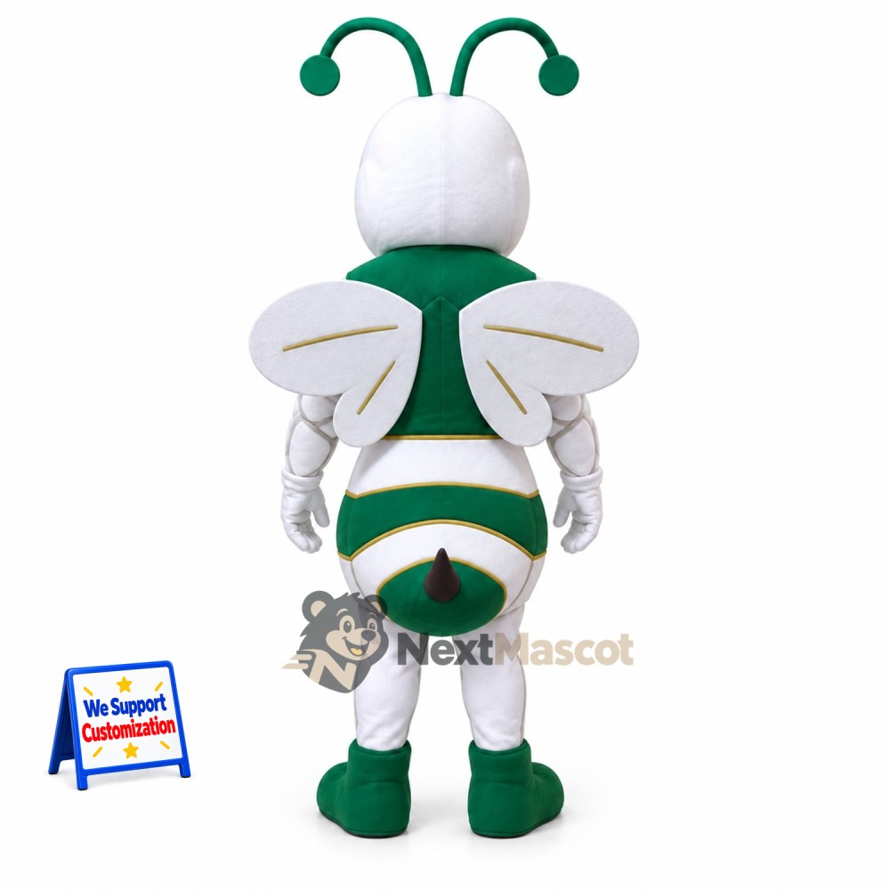 Bee Mascot Costume - Green for Garden Events Bee Mascot Costume - Green for Garden Events