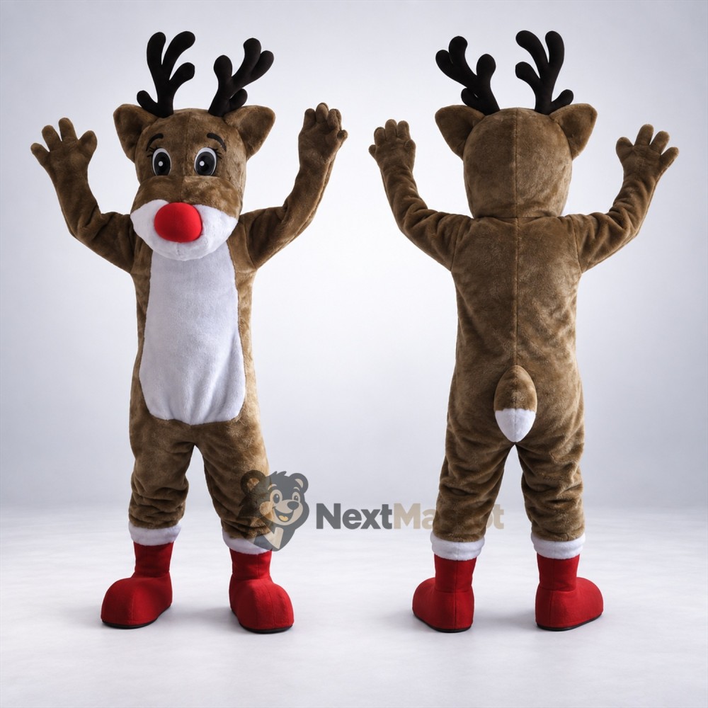Reindeer Mascot Costume - Red Boots Reindeer Mascot Costume - Red Boots