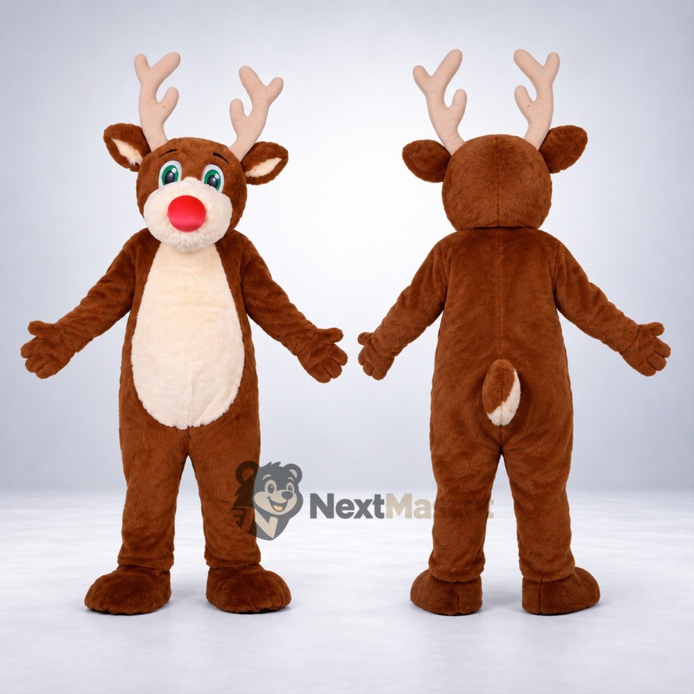 Reindeer Mascot Costume - Red Nose Reindeer Mascot Costume - Red Nose