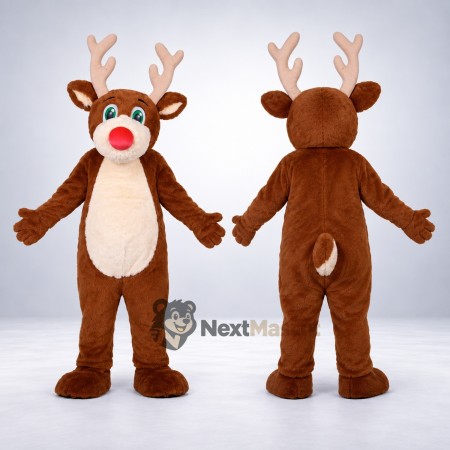 Reindeer Mascot Costume - Red Nose Reindeer Mascot Costume - Red Nose