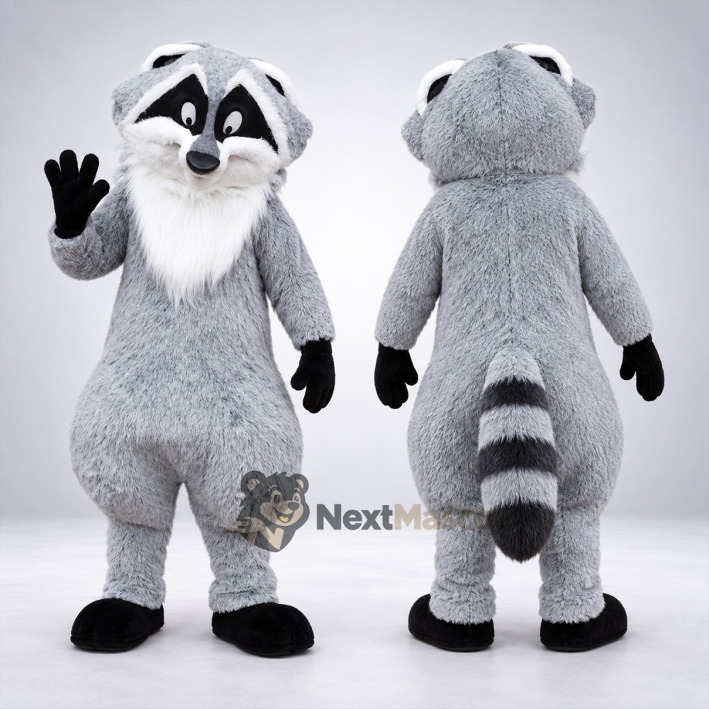 Raccoon Mascot Costume - Gray for Community Events Raccoon Mascot Costume - Gray for Community Events