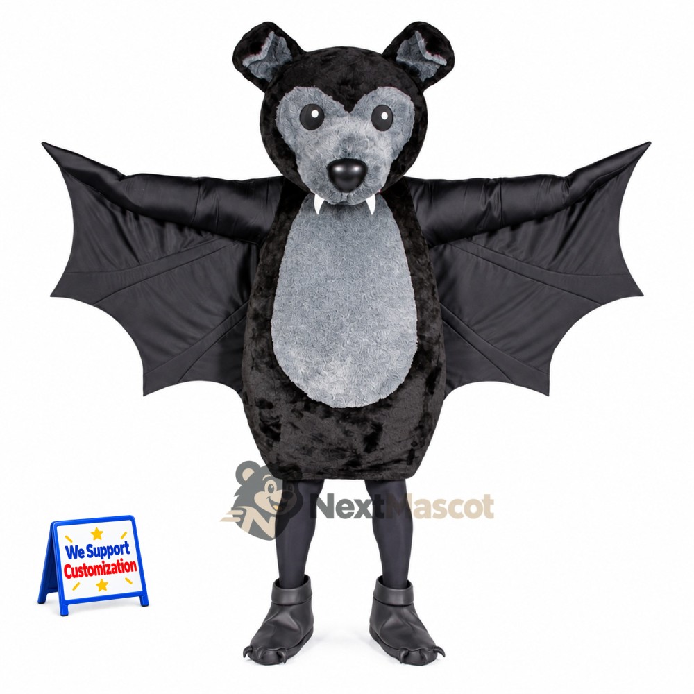 Bat Mascot Costume - Black Bat Mascot Costume - Black