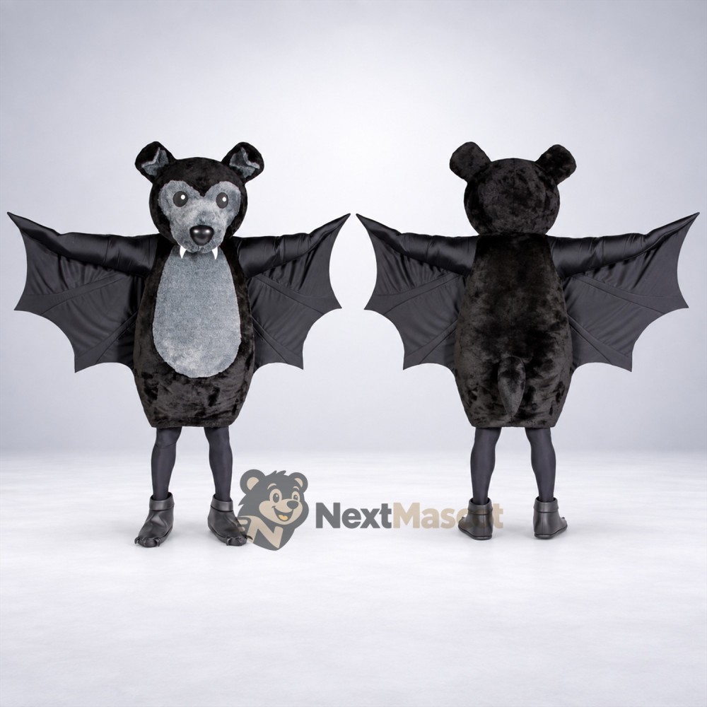 Bat Mascot Costume - Black Bat Mascot Costume - Black