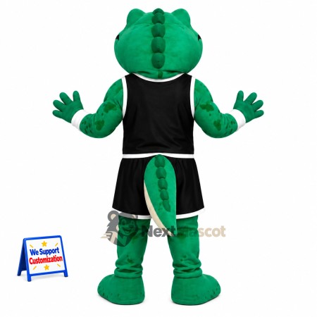 Crocodile Mascot Costume - Black Uniform
