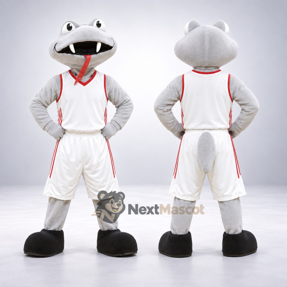 Hippo Mascot Costume - White Uniform Hippo Mascot Costume - White Uniform