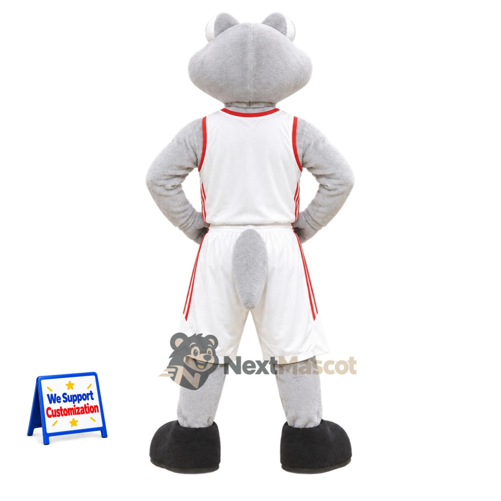 Hippo Mascot Costume - White Uniform Hippo Mascot Costume - White Uniform