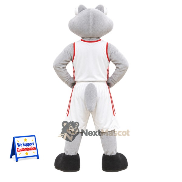 Hippo Mascot Costume - White Uniform Hippo Mascot Costume - White Uniform