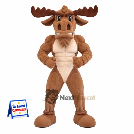 Moose Mascot Costume - Muscular