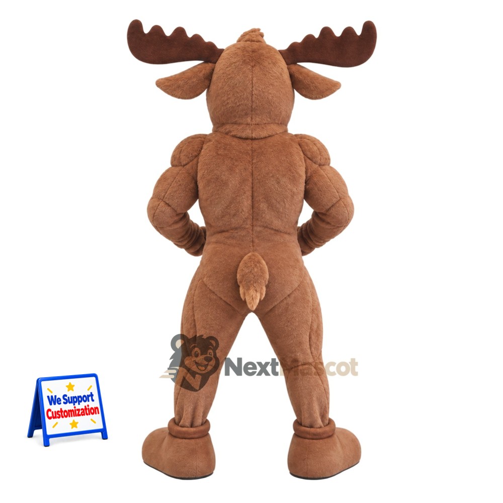 Moose Mascot Costume - Muscular