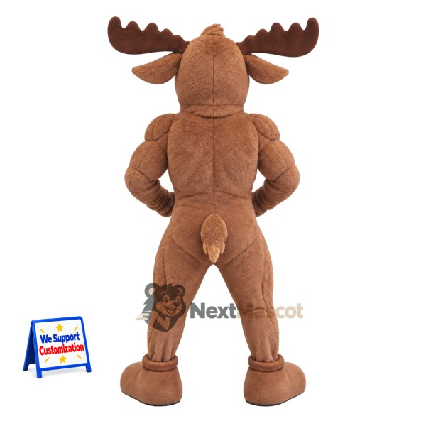 Moose Mascot Costume - Muscular Moose Mascot Costume - Muscular