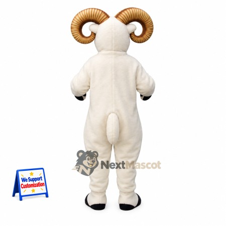 Ram Mascot Costume - White