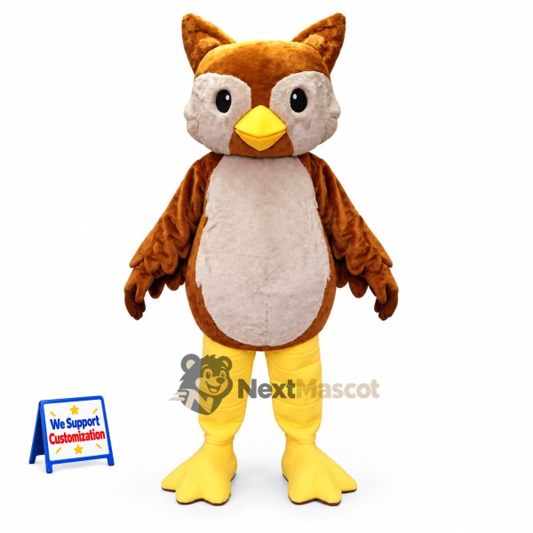 Owl Mascot Costume - Brown