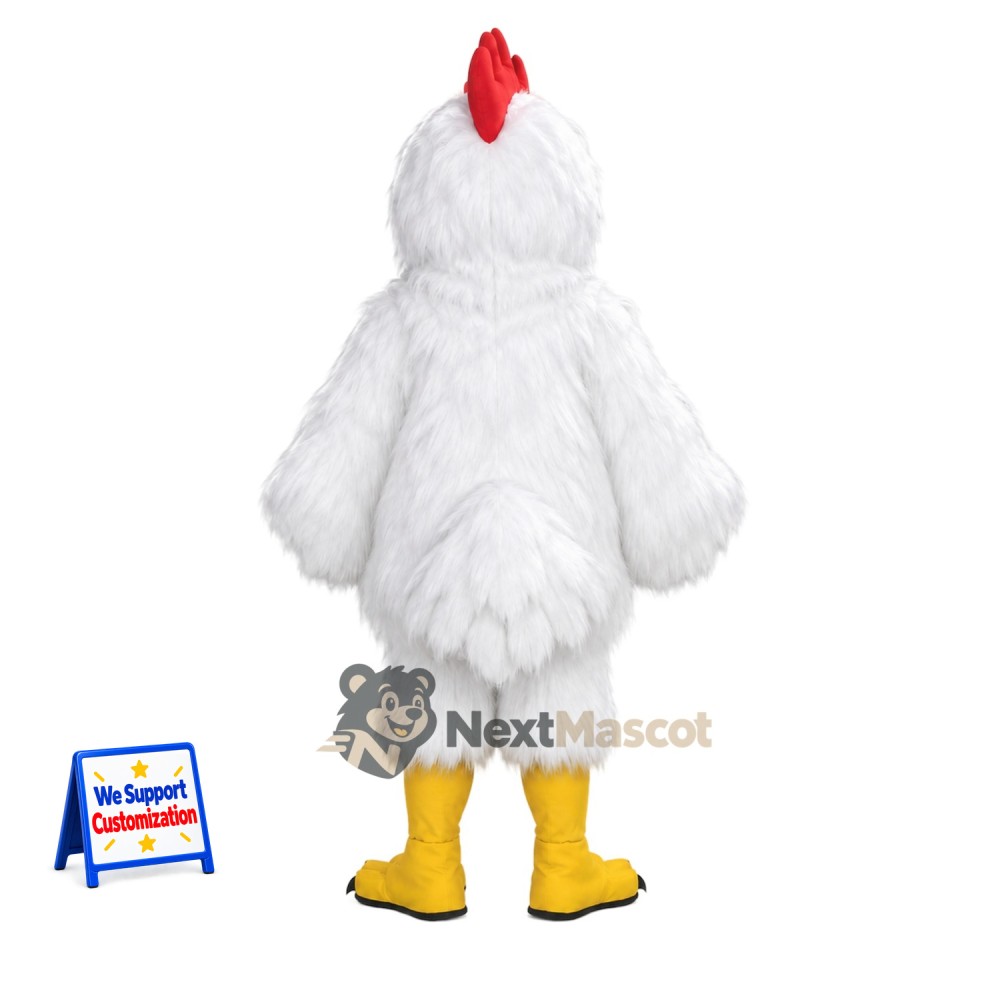 Rooster Mascot Costume - White Rooster Mascot Costume - White