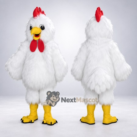 Rooster Mascot Costume - White Rooster Mascot Costume - White