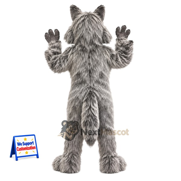 Wolf Mascot Costume - Gray for Festivals