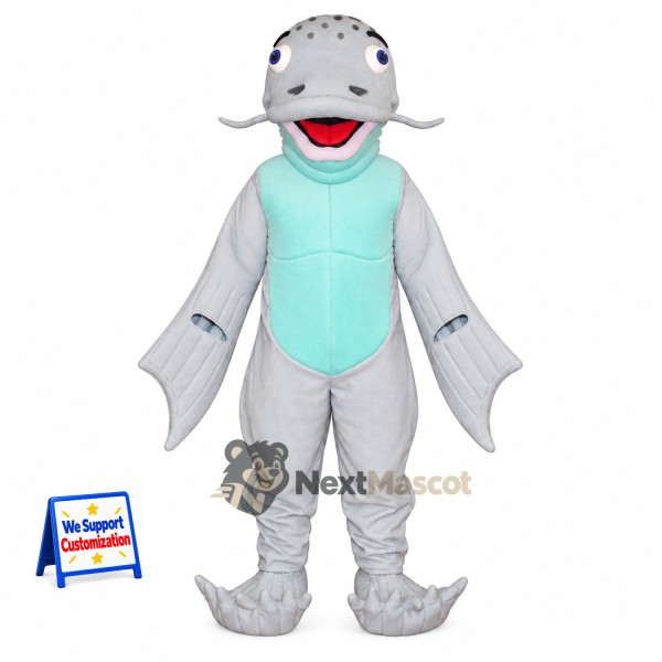 Catfish Mascot Costume - Gray for Ocean Festivals